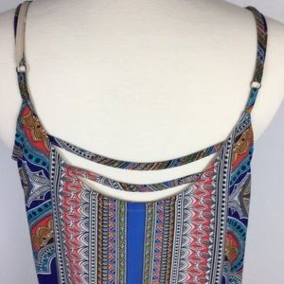 Lucy & Laurel Multicolor Bandana Print Mini Dress size 2 - Picture 5 of 7